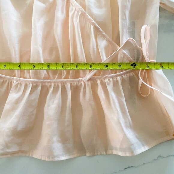 Levi's - 3/4 Sleeve, Vneck, Side Tie, Light Peach Colour, Boho, Top, Size XS - Picture 5 of 8